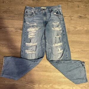 Levi's Women's Relaxed Distressed Blue Jeans